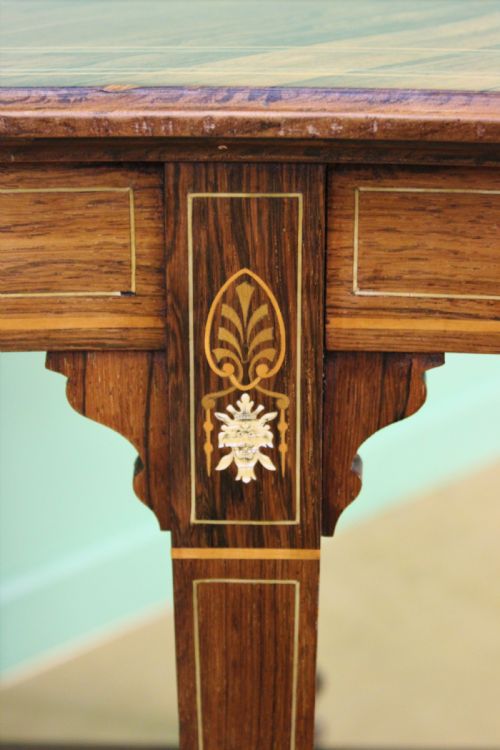 fig 2. Victorian Inlaid Rosewood Centre Table by James Shoolbred and Co