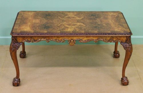 Rectangular Burr Walnut Coffee Table