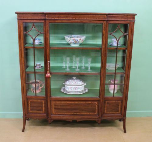 Edwards and Roberts Inlaid Mahogany Display Cabinet