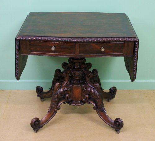 Superb 19th Century Rosewood Sofa Table