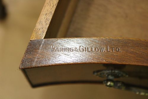 fig 4. Rare Pair of Mahogany Kidney Writing Desks by Waring and Gillow
