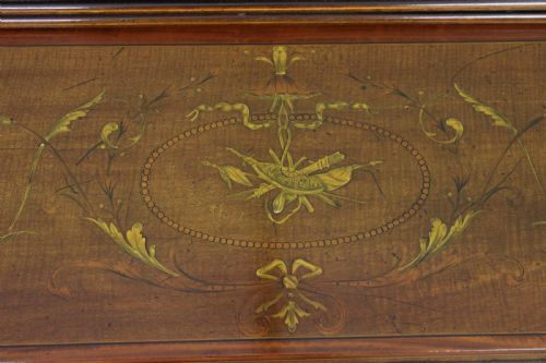 fig 1. Inlaid Mahogany Tambour Bureau by Druce and Co.