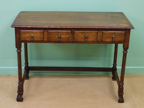 Two Drawer Oak Side Table