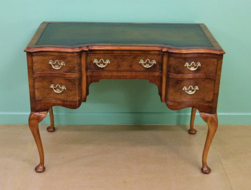 Serpentine Fronted Burr Walnut Writing Table