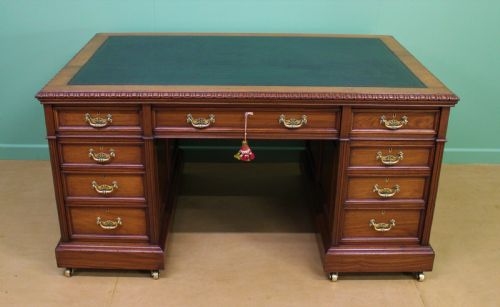 Walnut Partners Pedestal Desk by Maple & Co.