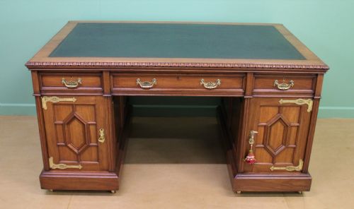 fig 4. Walnut Partners Pedestal Desk by Maple & Co.