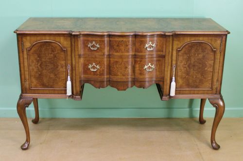 fig 2. Burr Walnut Dining Suite by Maple and Co