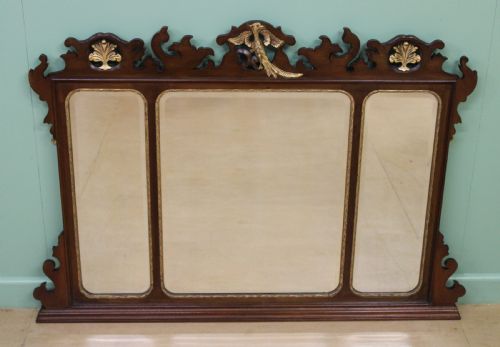 Chippendale Style Overmantle Mirror