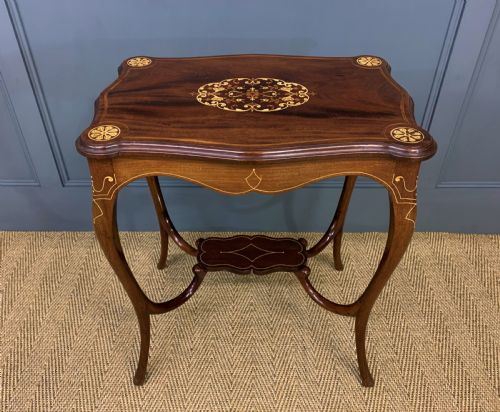 Late Victorian Inlaid Mahogany Occasional Table