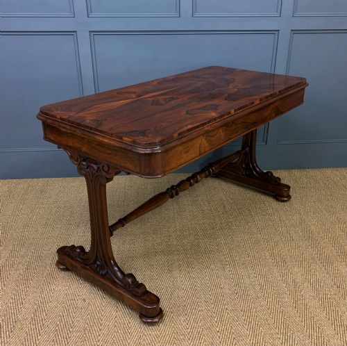 William IV Rosewood Library Stretcher Table