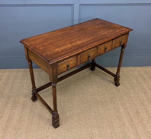 Two Drawer Oak Side Table