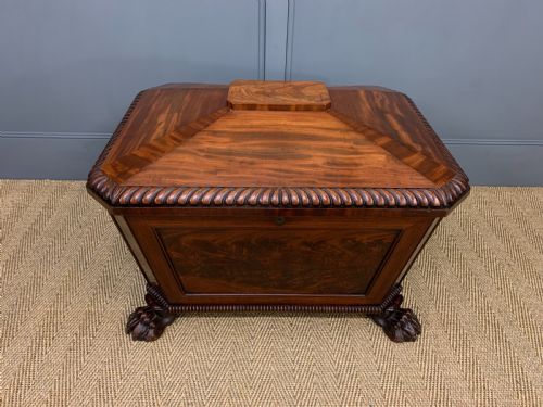 Large Regency Flame Mahogany Wine Cooler
