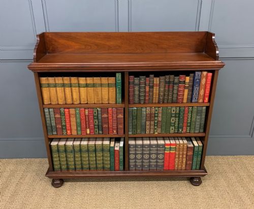 Victorian Walnut Open Bookcase