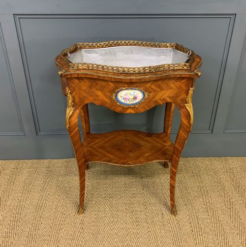 Kingwood Jardiniere with Porcelain Plaques