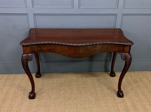 Chippendale Style Serpentine Shaped Mahogany Table