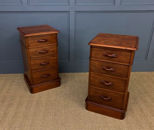 Pair of Victorian Mahogany Bedside Chests