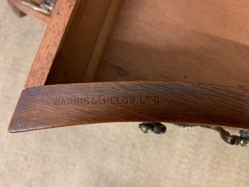 fig 1. Rare Pair of Mahogany Kidney Shaped Writing Desks by Waring and Gillow