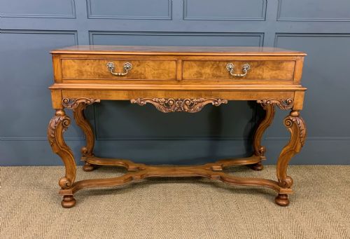 Burr Walnut Console Table