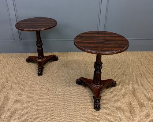 Pair of Regency Rosewood Wine Tables by Gillows
