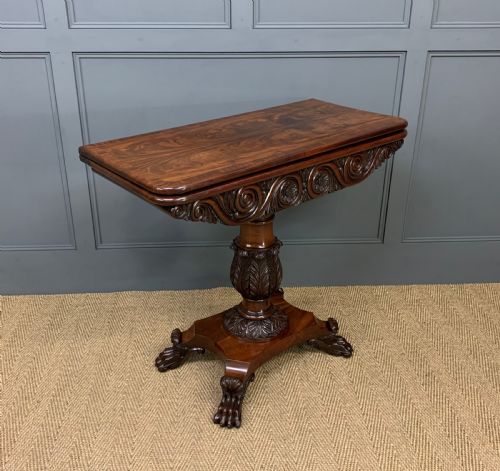 William IV Flame Mahogany Tea Table