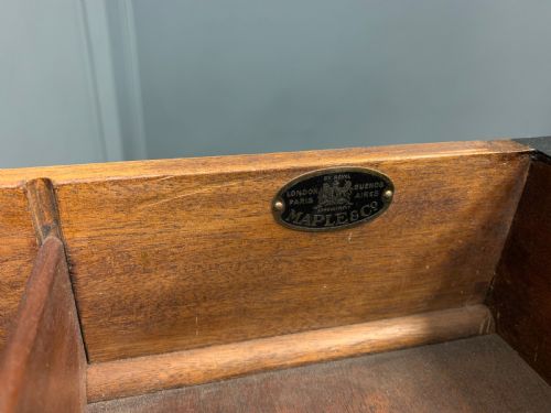 fig 4. Flame Mahogany Pedestal Desk by Maple and Co