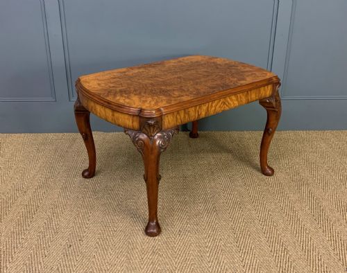 Queen Anne Style Burr Walnut Coffee Table