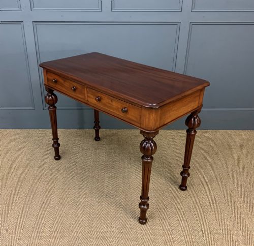 Victorian Mahogany 2 Drawer Side Table
