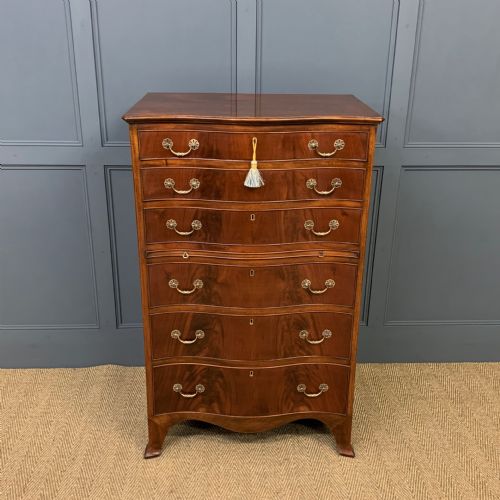 fig 2. Waring and Gillow Tall Flame Mahogany Chest