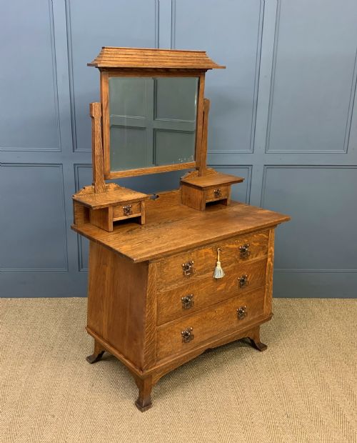 Art Nouveau Oak Dressing Chest