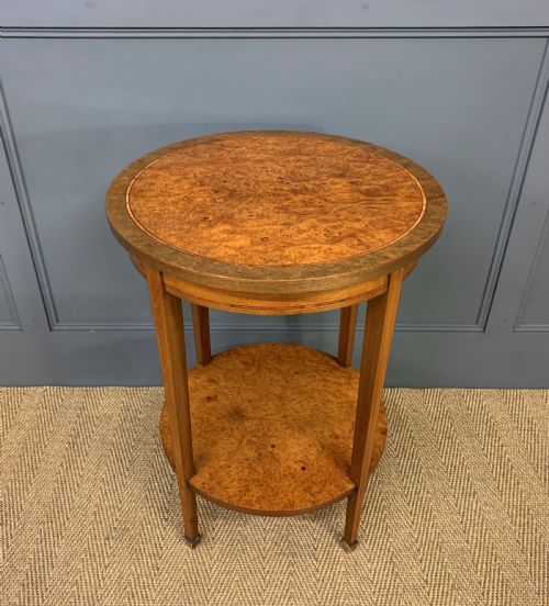 Burr Yew Wood Occasional Table