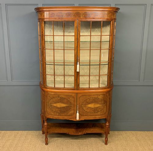 Maple and Co Inlaid Satinwood Display Cabinet
