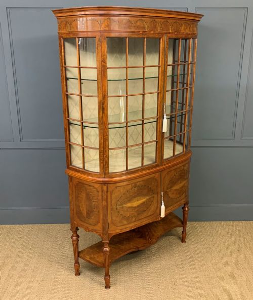 fig 4. Maple and Co Inlaid Satinwood Display Cabinet
