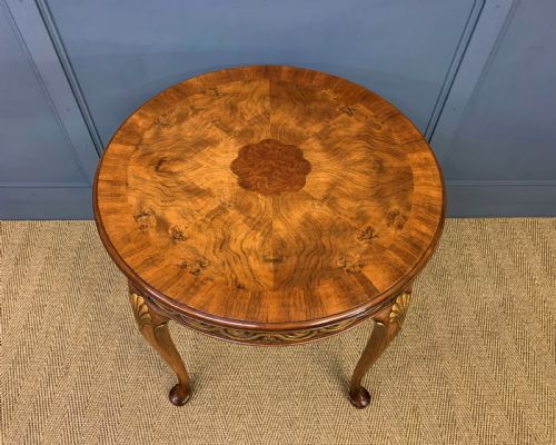 fig 2. Burr Walnut Centre Table by Waring and Gillow