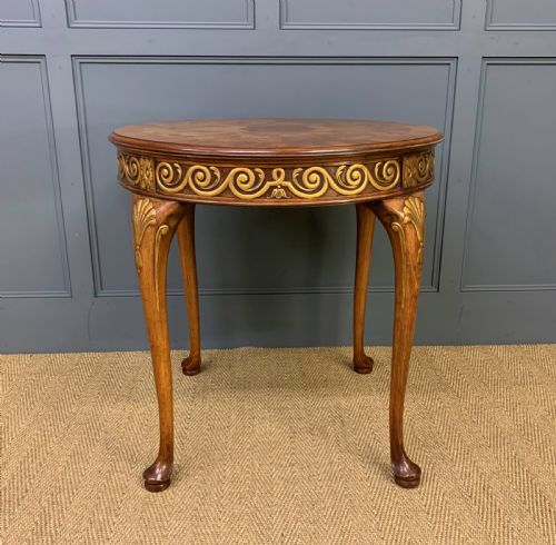 fig 5. Burr Walnut Centre Table by Waring and Gillow