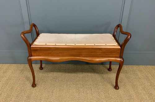 Mahogany Piano Duet Stool