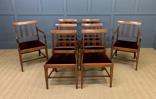 Set of 8 George III Mahogany Dining Chairs