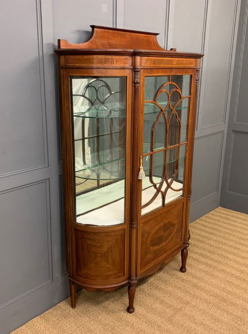 fig 3. Inlaid Mahogany Display Cabinet by Jas Shoolbred