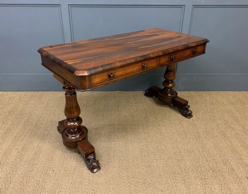 Early Victorian Rosewood Library Table