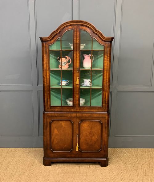 Flame Mahogany Corner Cabinet