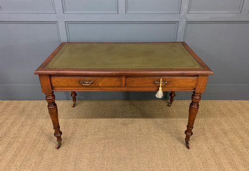 Victorian Walnut 2 Drawer Writing Table