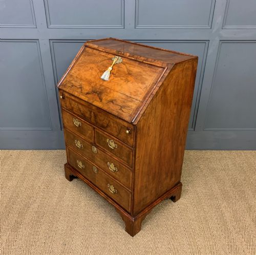 George I Style Burr Walnut Bureau