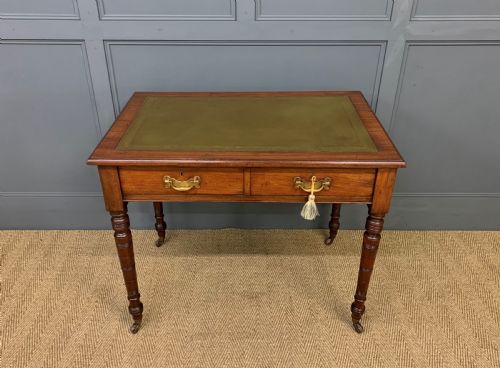 Victorian Walnut 2 Drawer Writing Table