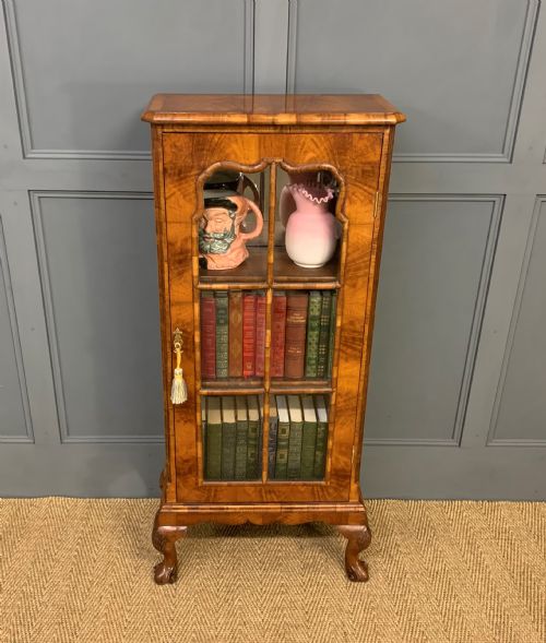 Small Burr Walnut Bookcase