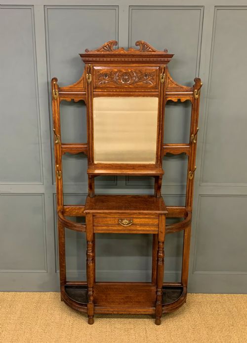 Late Victorian Oak Hall Stand
