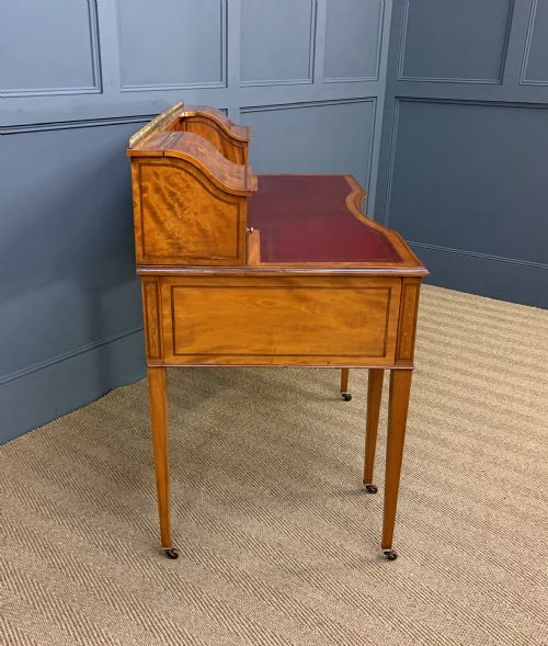 fig 4. Inlaid Satinwood Carlton House Desk by Jas Shoolbred