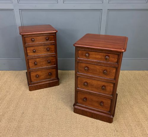 Pair of Victorian Mahogany Bedside Chests