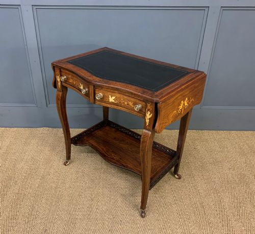 Inlaid Rosewood Flap Table
