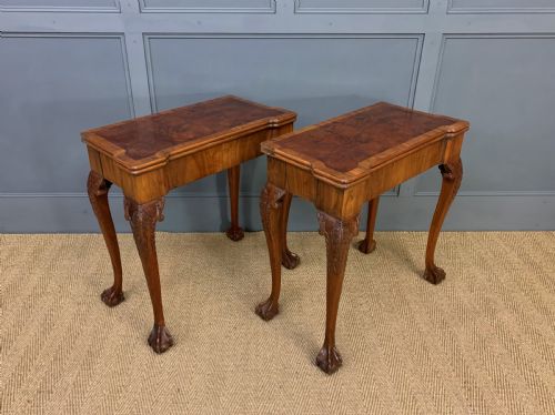 Pair of Burr Walnut Tea Tables
