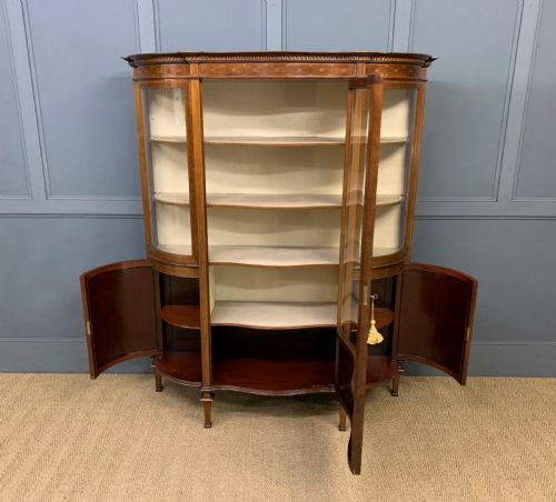 fig 2. Maple and Co Inlaid Mahogany Display Cabinet