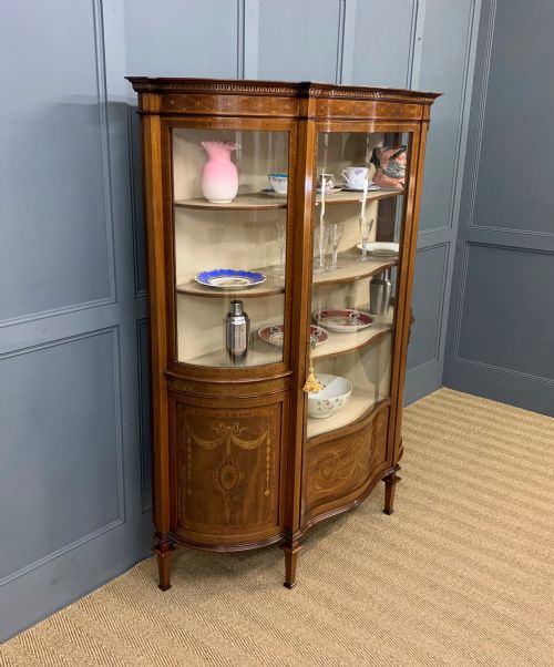 fig 3. Maple and Co Inlaid Mahogany Display Cabinet